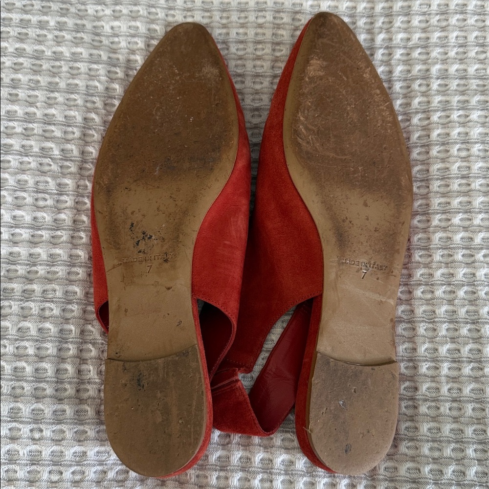 Everlane Rust Suede Women's sling back shoes. Size 7. - Picture 5 of 6